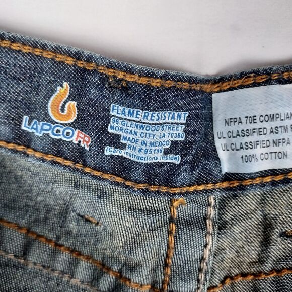 LAPCO FR Flame Resistant Jeans 34x32 Men’s Workwear Denim NFPA 2112 - Picture 7 of 14